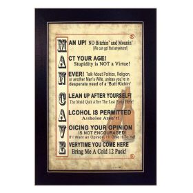 "Man Up" by Millwork Engineering, Ready to Hang Framed Print, Black Frame