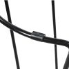 24 Inch Handcrafted Backless Barstool, Natural Brown Mango Wood Thick Saddle Seat, Black Iron Base