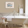 "Bathroom Humor" by Debbie DeWitt, Ready to Hang Framed print, White Frame
