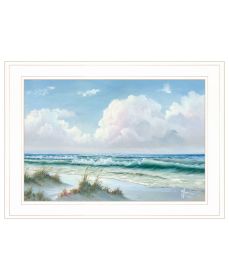 "Beach" by Georgia Janisse , Ready to Hang Framed Print, White Frame (Color: as Pic)